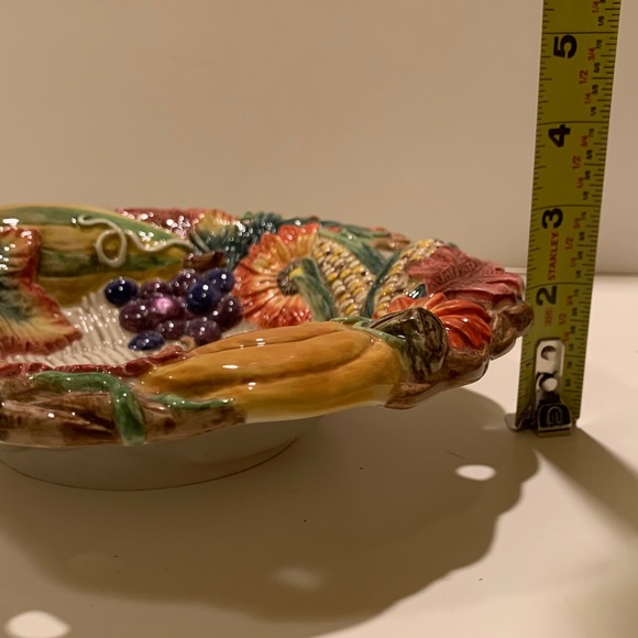 RETIRED FITZ & FLOYD AUTUMN BOUNTY SERVING BOWL. - Picture 12 of 12